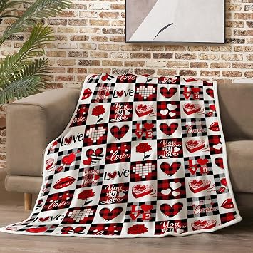 Twin Fleece Blanket Gifts for Him Her, Anniversary Christmas Blanket for Women Men, Birthday Gifts for Boyfriend Girlfriend, Engagement, Wedding Gift for Wife, Husband, Couple, 60"X80"