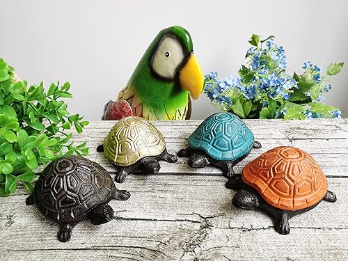 Miniatura 7 de BSTGIFTS - Ocultador de llaves de hierro fundido con forma de tortuga - Juego de llaves de repuesto y decoración de jardín - Caja de baratijas para