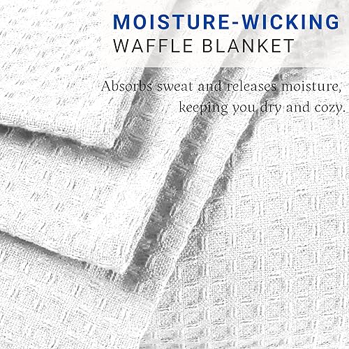 Miniatura 6 de TWINY threads Manta de algodón tamaño Queen para cama, manta térmica de punto gofre para invierno, acogedora, suave y ligera para sofá, sofá y cama,