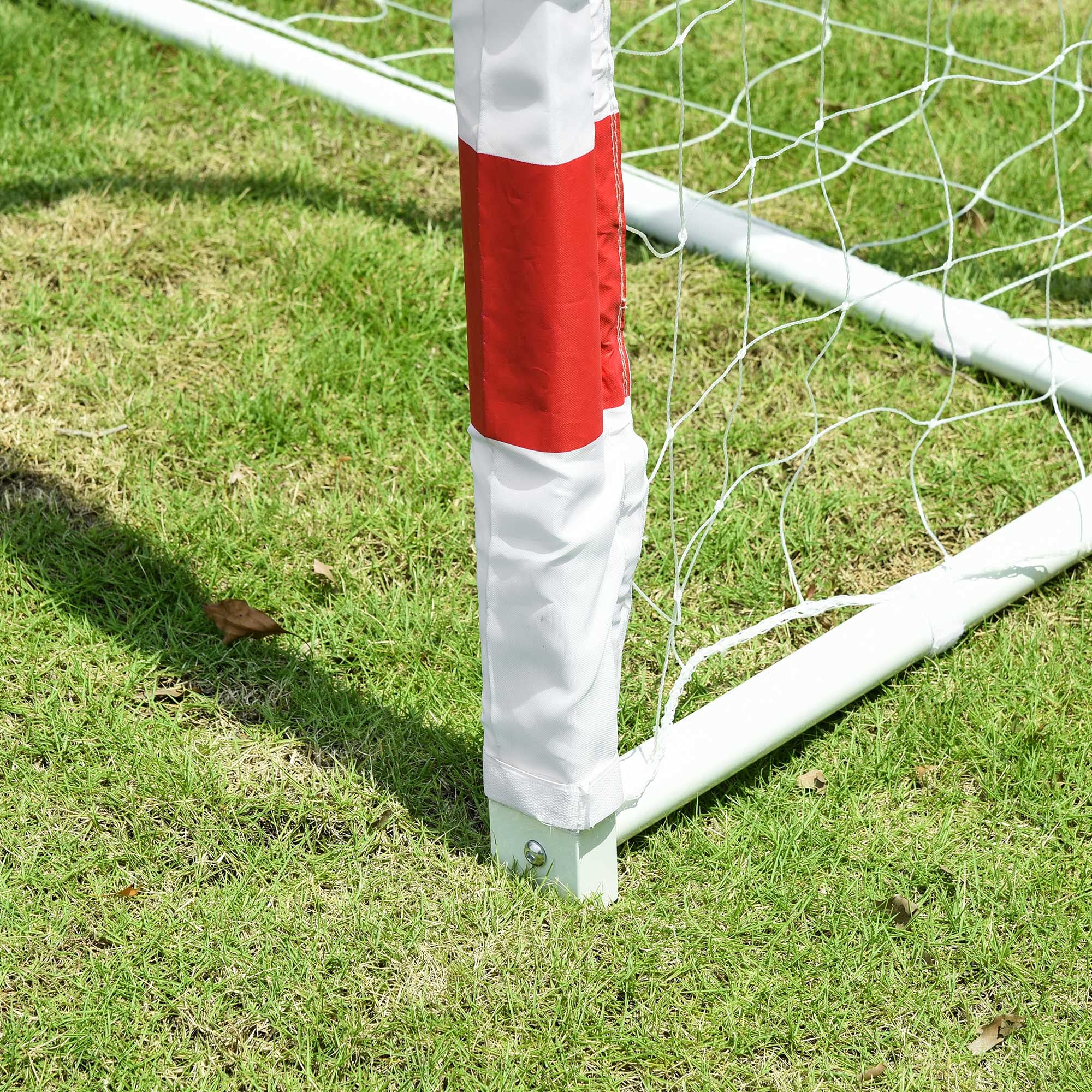 HOMCOM Rete da Calcio, Porta da Calcio per Adulti e Bambini 302x83x201cm | Calcetto, Plastica PE