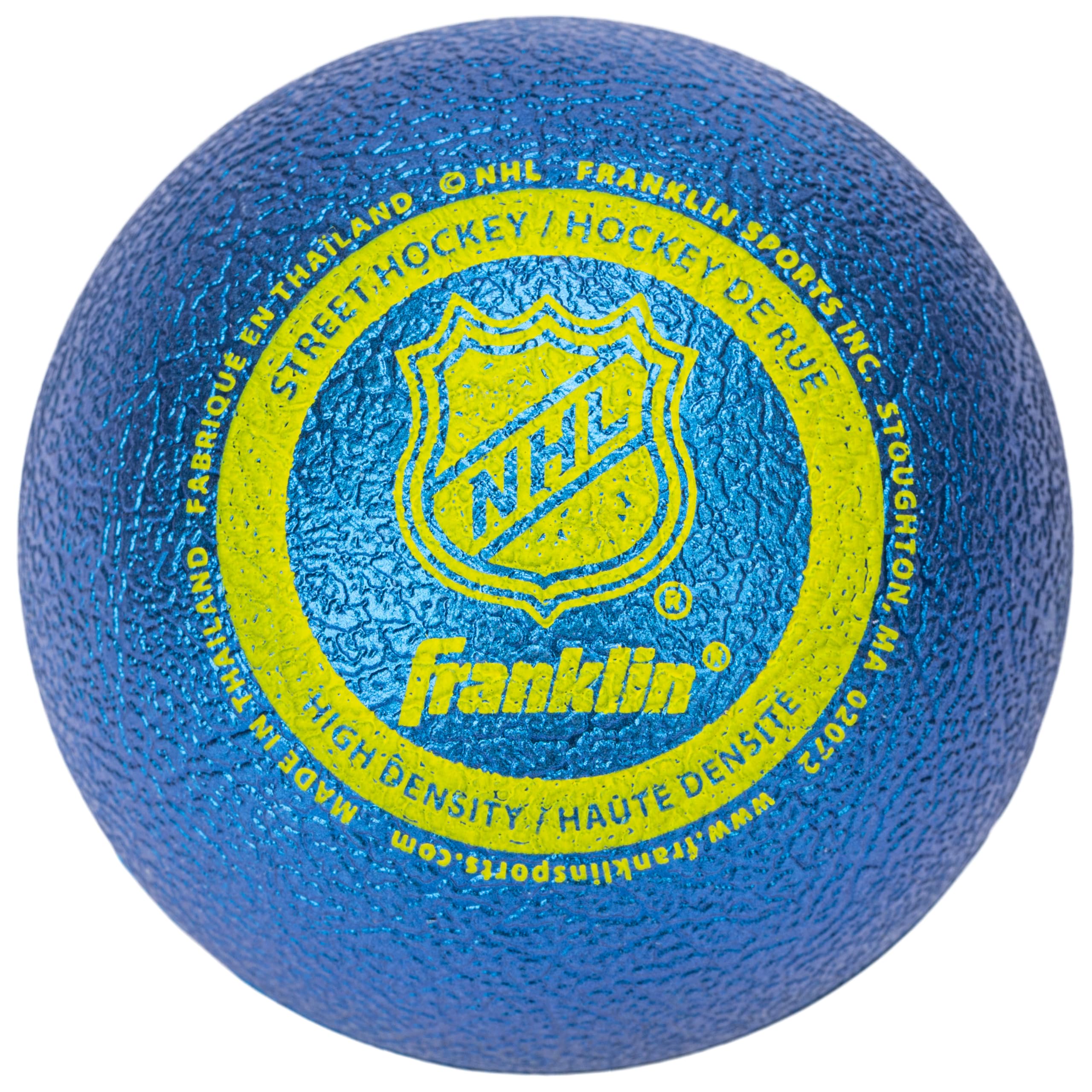 Franklin Sports NHL Street Hockey Balls - Griptac No Bounce Outdoor Street + Roller Hockey Balls - Official Size Adult + Youth Hockey Balls - 3 Pack - Assorted Colors