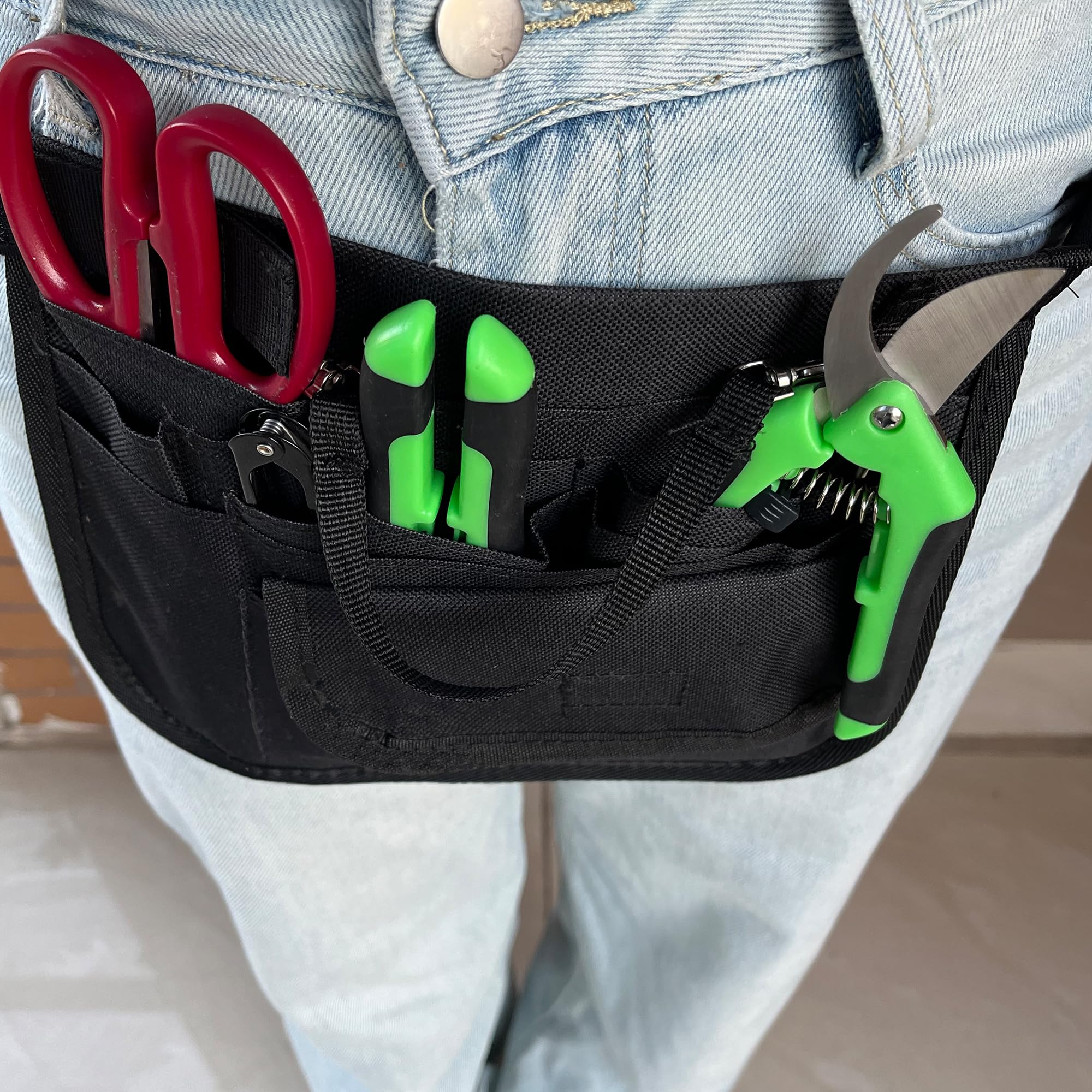 Delantal de Jardín Delantal de trabajo Oxford de tela Delantales de herramienta de Trabajo Lona con Bolsillos Delantal de Jardinería para el cuello ajustable corbatas delantal de jardinería