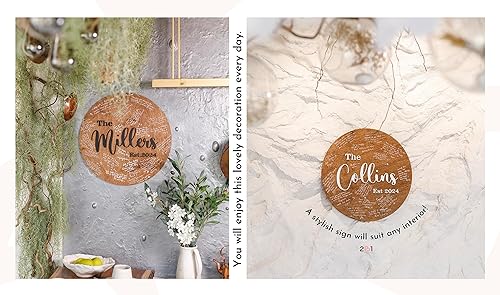 Miniatura 3 de Wedding Guest Book Alternative Personalized - Wood Circle Wedding Sign Rustic Wedding Decor for Reception - Wedding Decorations for Ceremony Outside