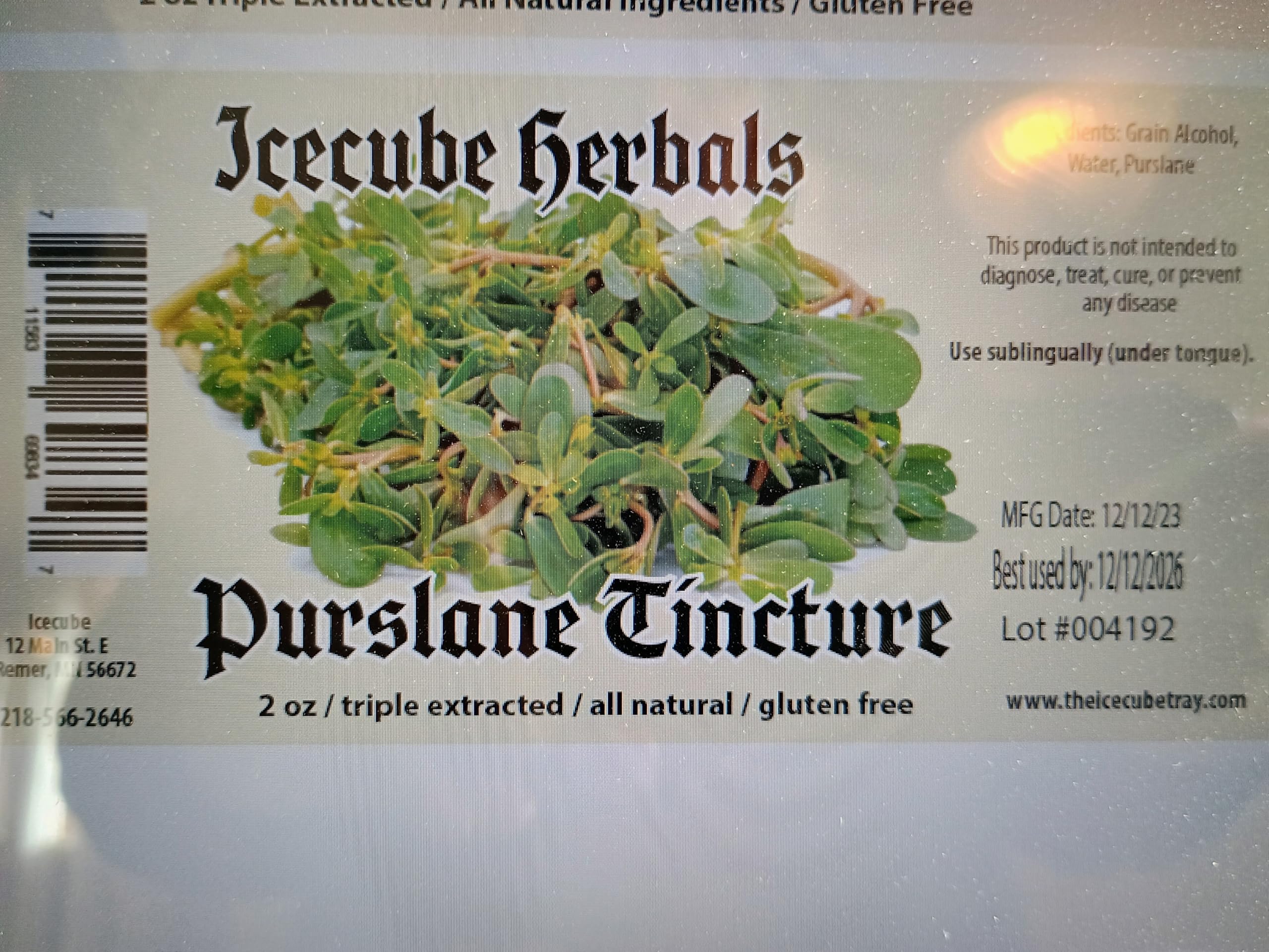 New Icecube's Triple Extracted Purslane Tincture (2 oz.)