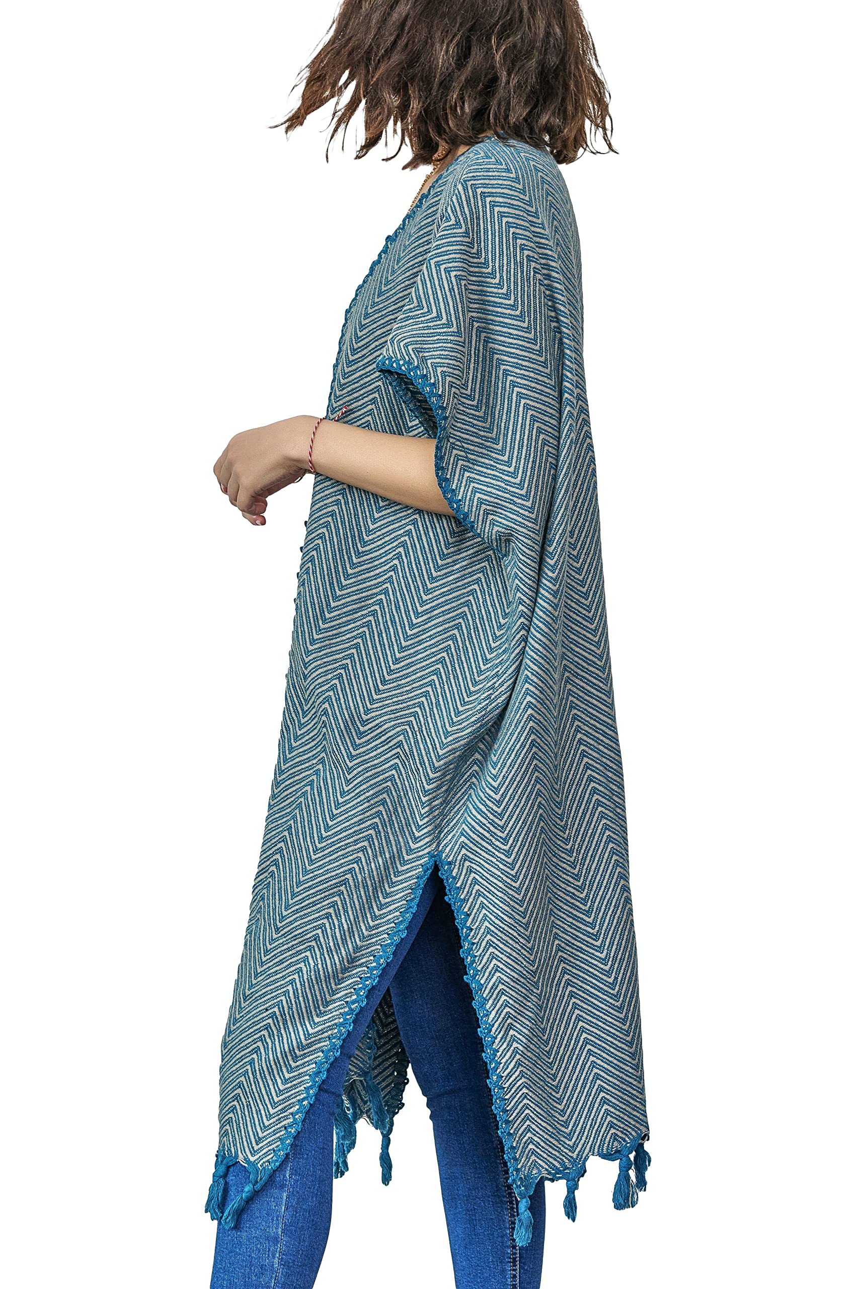 Kimono ethnique pour femme | 100 % coton anatolie de qualité supérieure | Tissé à la main par des artisans locaux | Séchage rapide | Convient pour toutes les saisons | Taille unique | Style