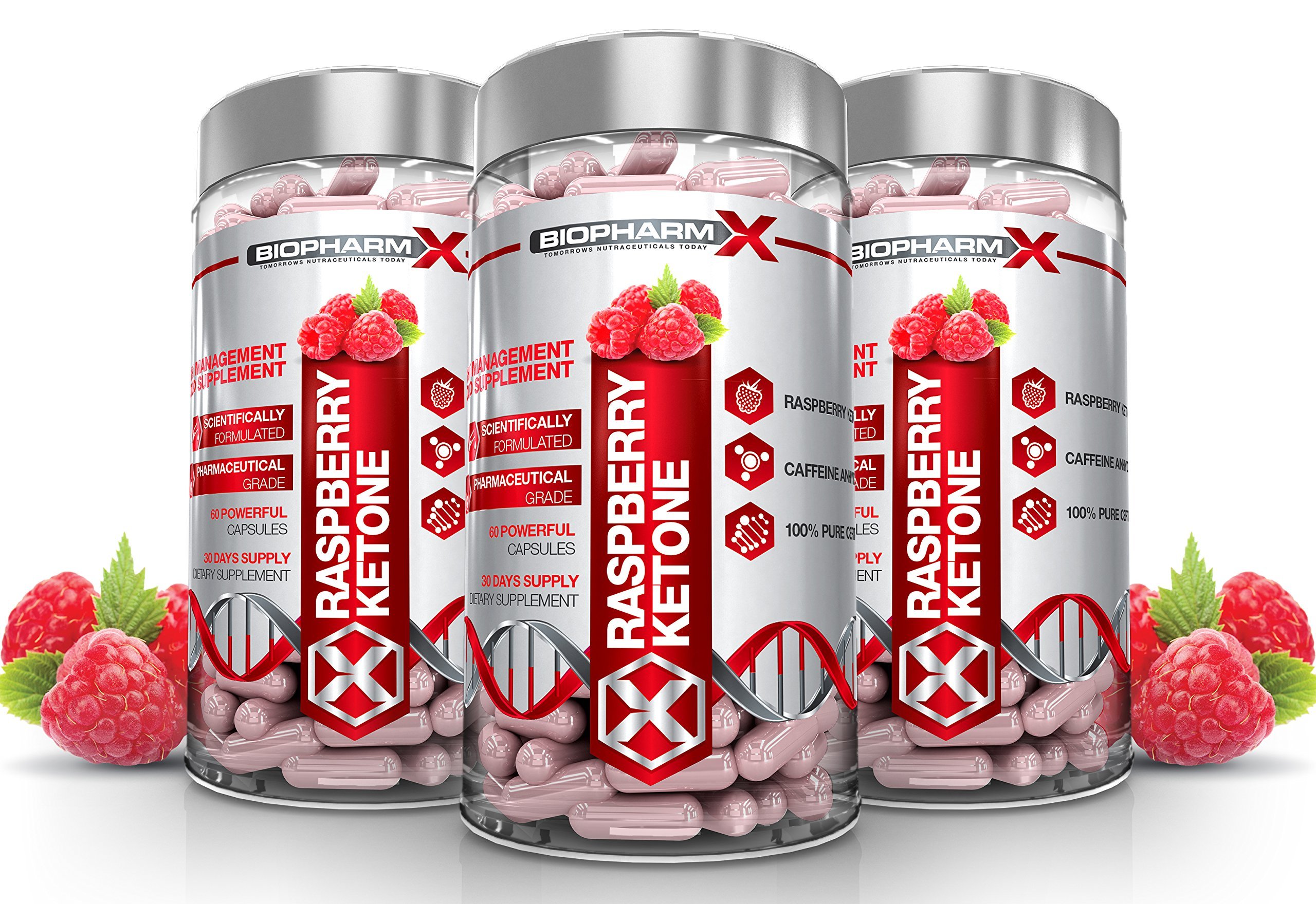 Premium Raspberry Ketones (28 Vials - 1 Month Supply) Maximum Strength Fat Burner and Weight Loss Aid - Pure Raspberry Ketone Extract