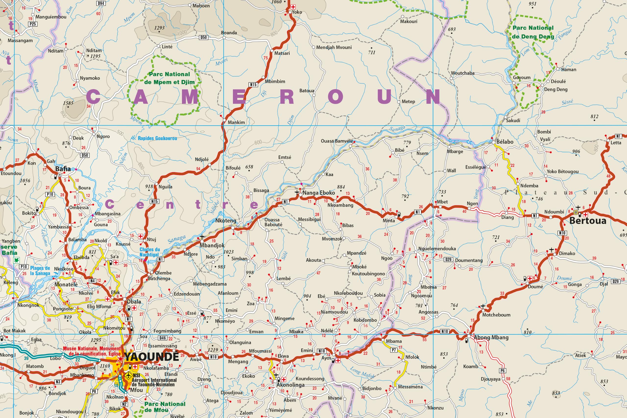 Reise Know-How Landkarte Kamerun, Gabun | Cameroon, Gabon (1:1.300.000): reiß- und wasserfest (world mapping project)