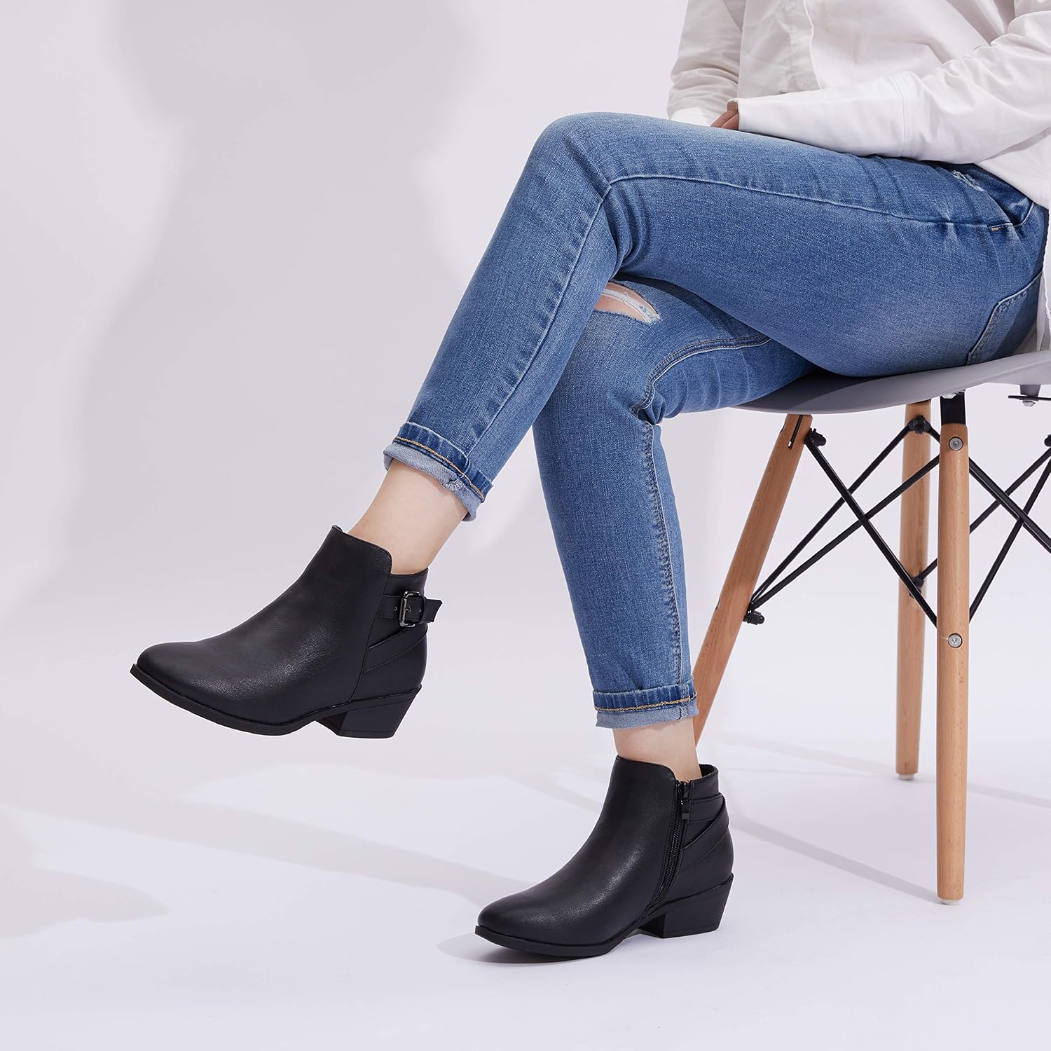 VEPOSE Women's Fall Ankle Boots Chunky 