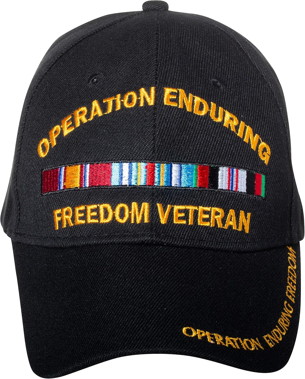 Artisan Owl Operation Enduring Freedom (OEF) Veteran Embroidered Black Baseball Cap