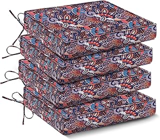 IPYNBAP Outdoor Chair Cushions Set of 4 -Waterproof Outdoor Seat Cushion...