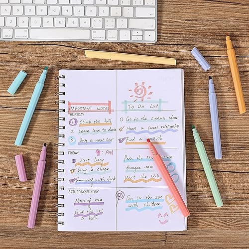 Miniatura 8 de Mr. Pen - Resaltadores estéticos, 8 piezas, punta de cincel, tonos de joyas, resaltadores bíblicos sin sangrado