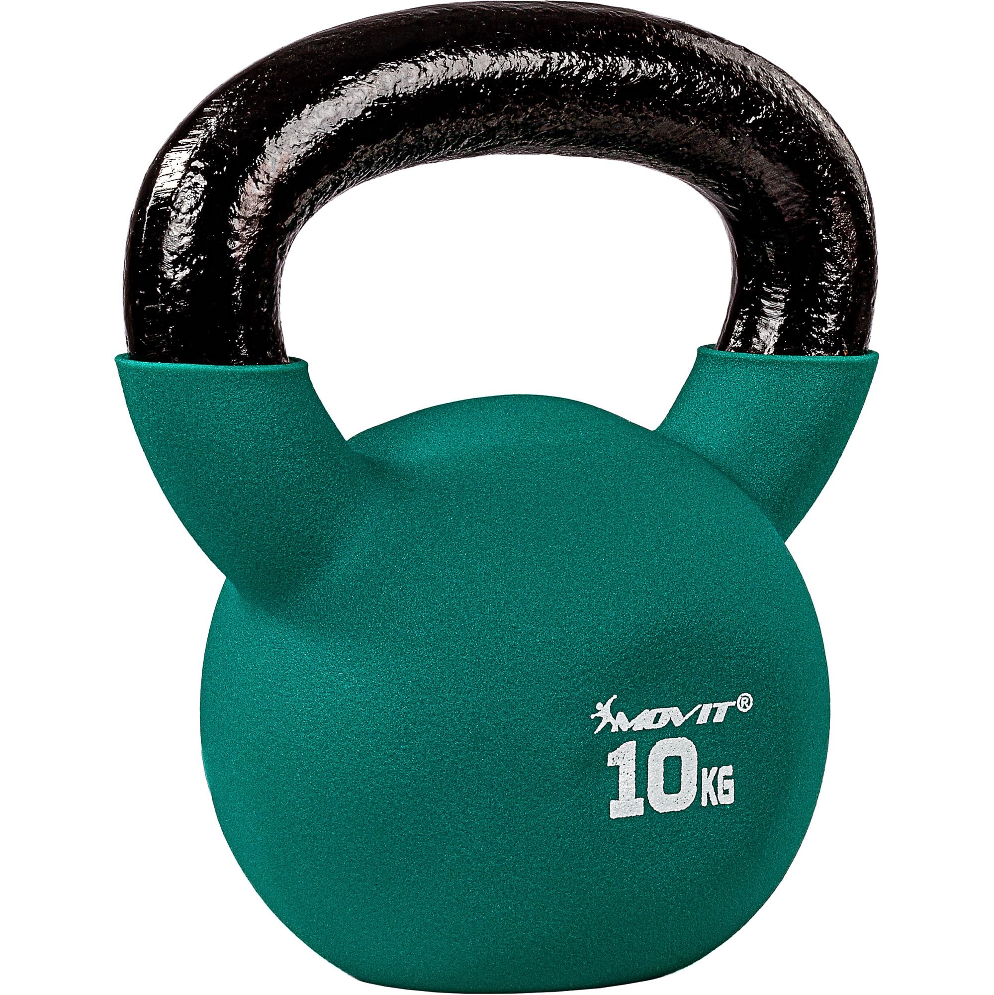 MOVIT Kettlebell Pro, haltère sphérique en Fonte avec revêtement en néoprène, 12 Variantes : 2 à 24 kg, testé au Niveau des substances nocives, haltère d'élan