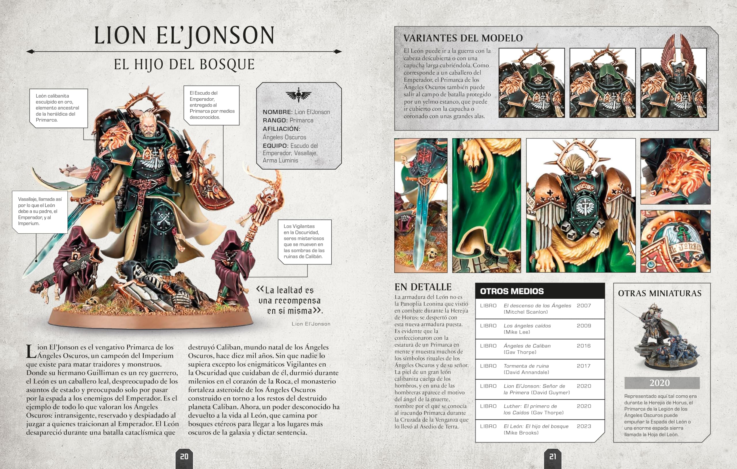 Warhammer 40.000 Enciclopedia de personajes. Incluye miniatura