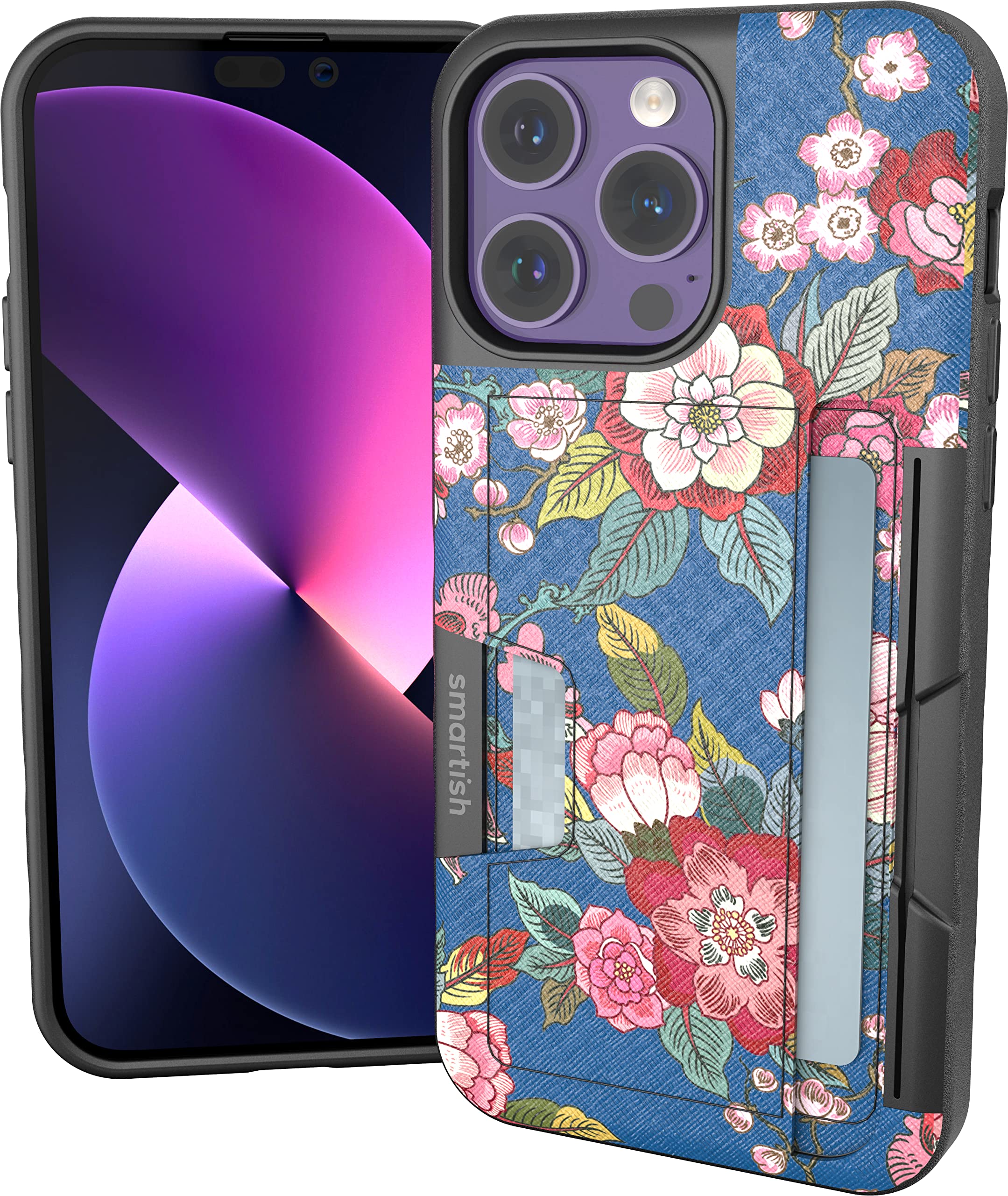 Smartish® iPhone 14 Pro Max Wallet Case - Wallet Slayer Vol. 2 [Slim/Protective] Credit Card Holder w/Kickstand Drop Tested Hidden Card Slot