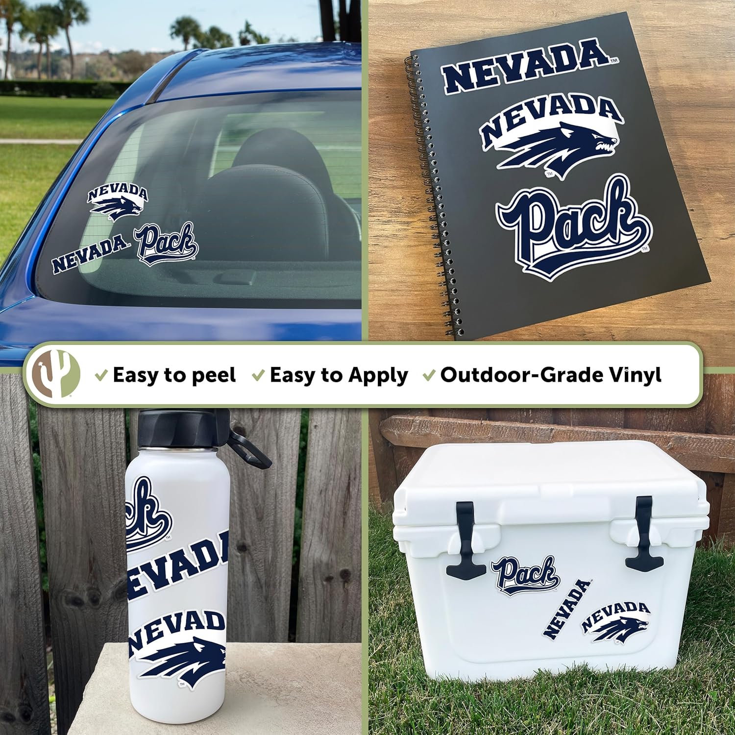 Desert Cactus University of Nevada Reno Sticker UNR Wolf Pack Vinyl Decals Laptop Water Bottle Car Scrapbook T5 (Type 5-1) - Image 2