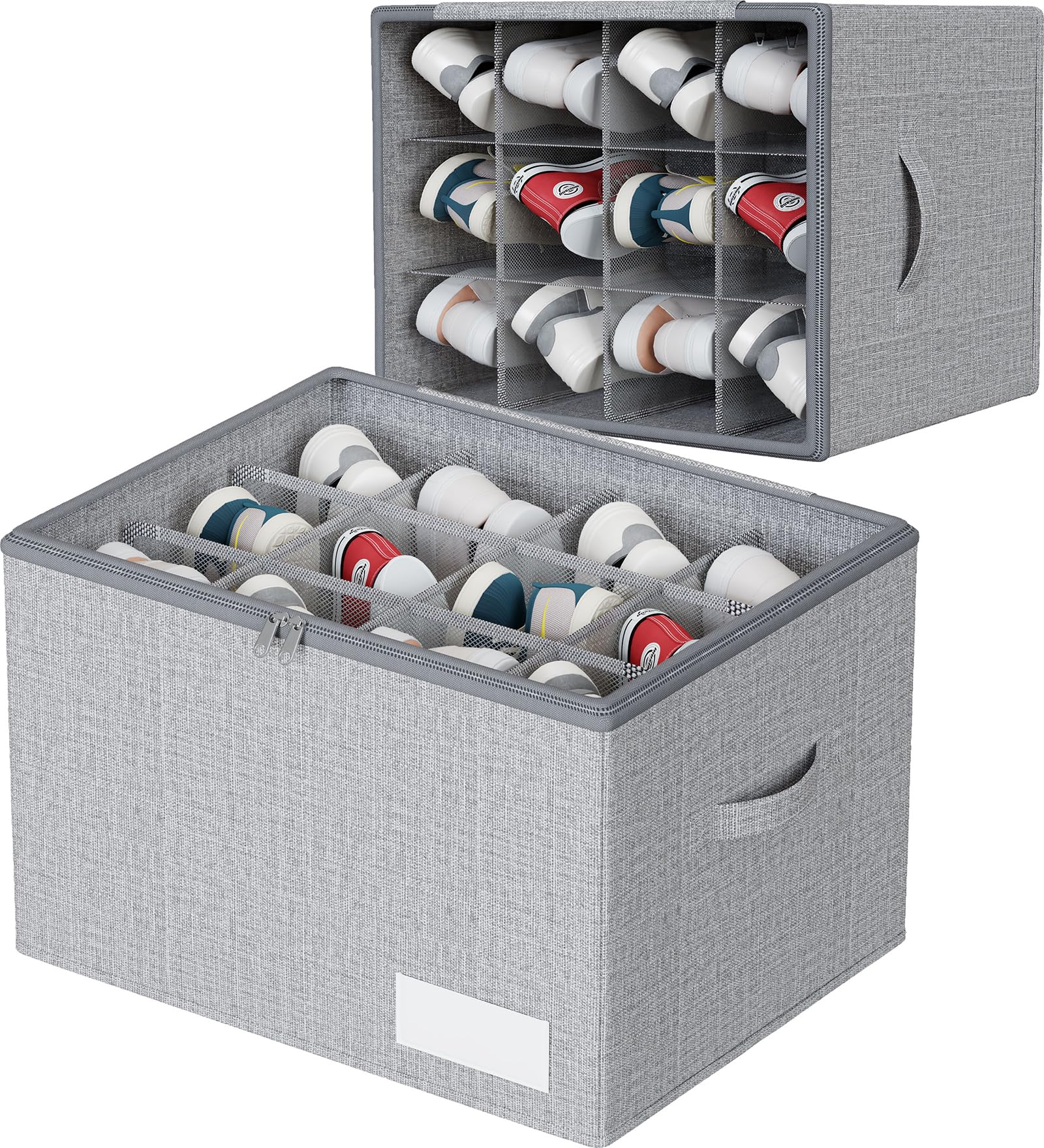Organizer Scarpe Trasparente Set 20 - Contenitori Impilabili Salvaspazio
