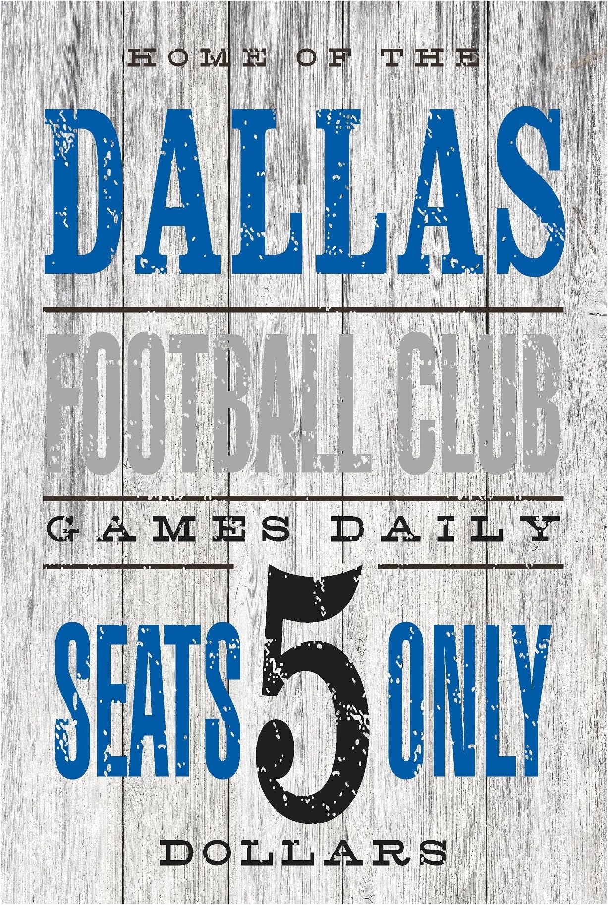 PhotoSteel Dallas Football Club Rustic Metal Sign - 12" x 8"