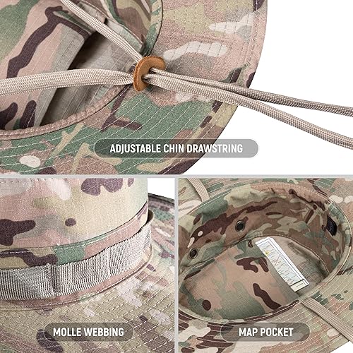 Miniatura 5 de GLORYFIRE Boonie Hat Militar Táctico Boonie Sombreros para hombres y mujeres Caza Pesca al aire libre