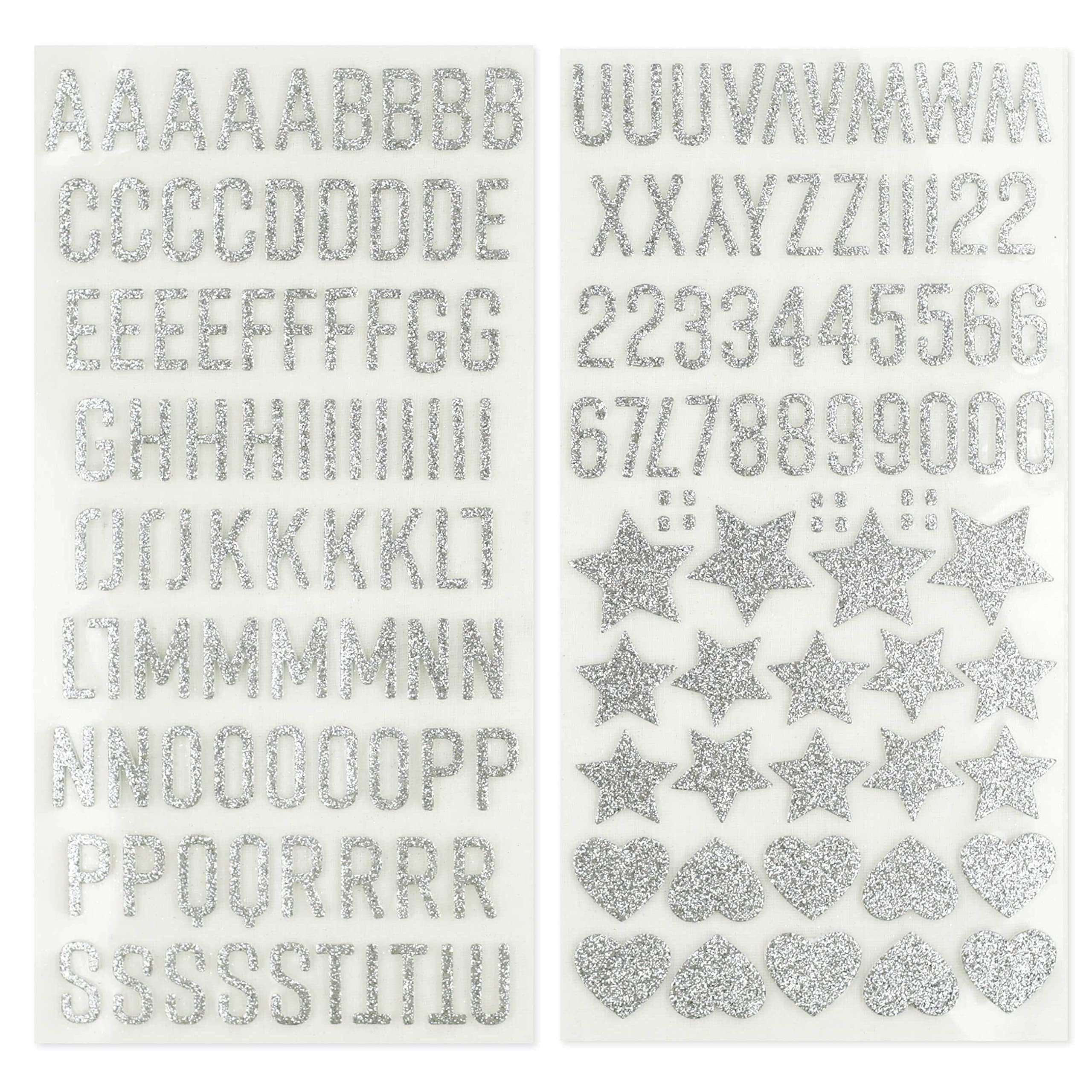 Set Di Lettere E Numeri Adesivi Glitterati In Gommapiuma Rosa: Oltre 140 Pezzi Per Personalizzare Coni Scolastici, Candele, Regali E Lavoretti Creativi Fai-da-te.