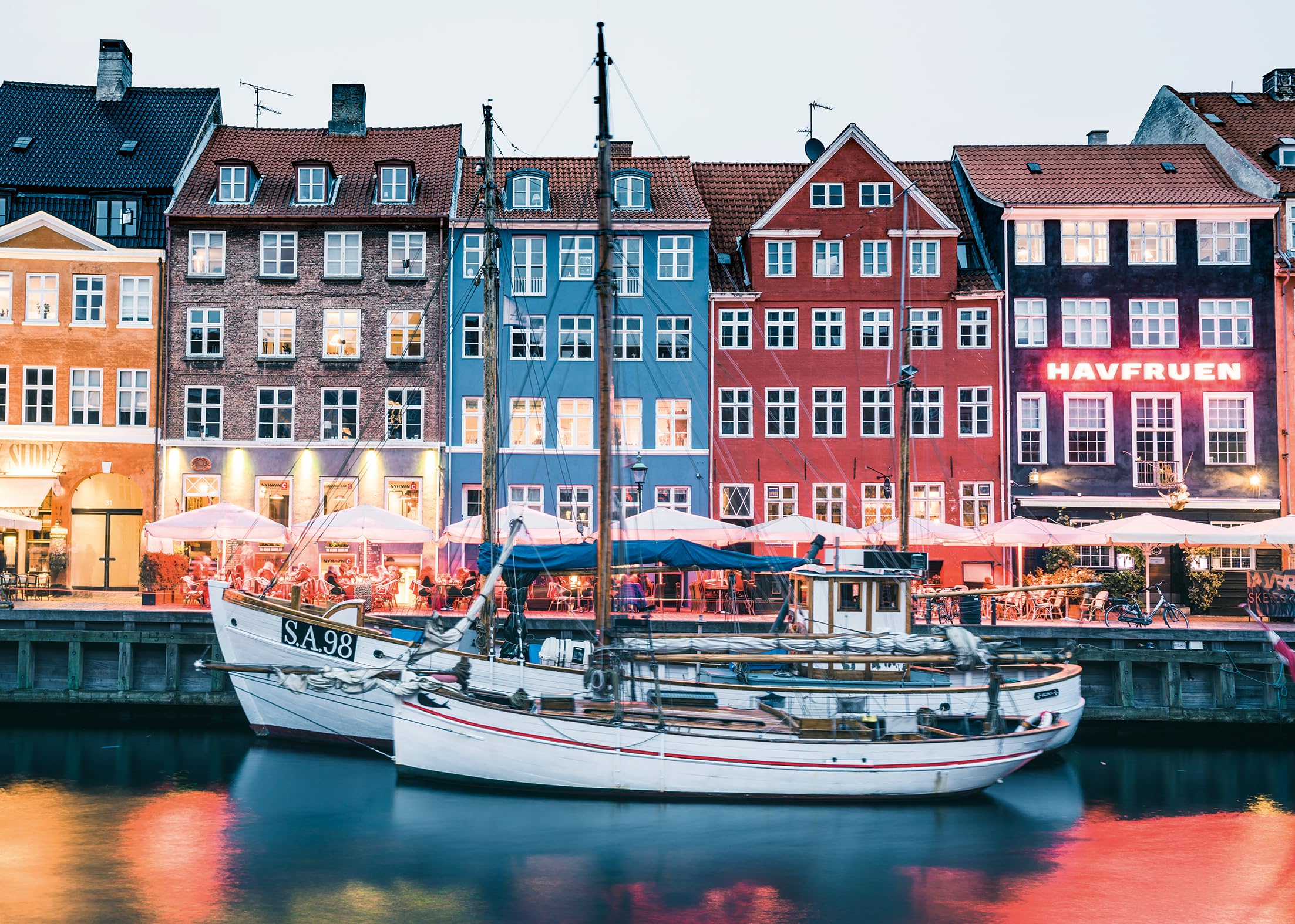 Ravensburger 12000111, Copenhagen, Denmark, 1000 pieces jigsaw puzzle, Puzzle for adults and kids age 14 years up
