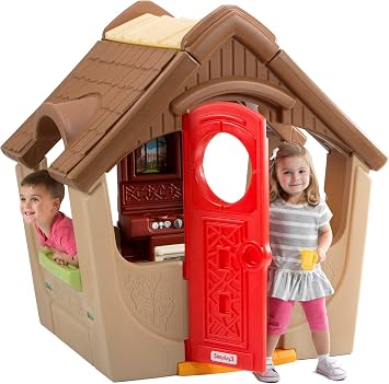 Simplay3 Garden View Cottage, Kids Indoor Outdoor Playhouse for 4 or More Children 18 Months and up 52" H x 40" L x 48" W