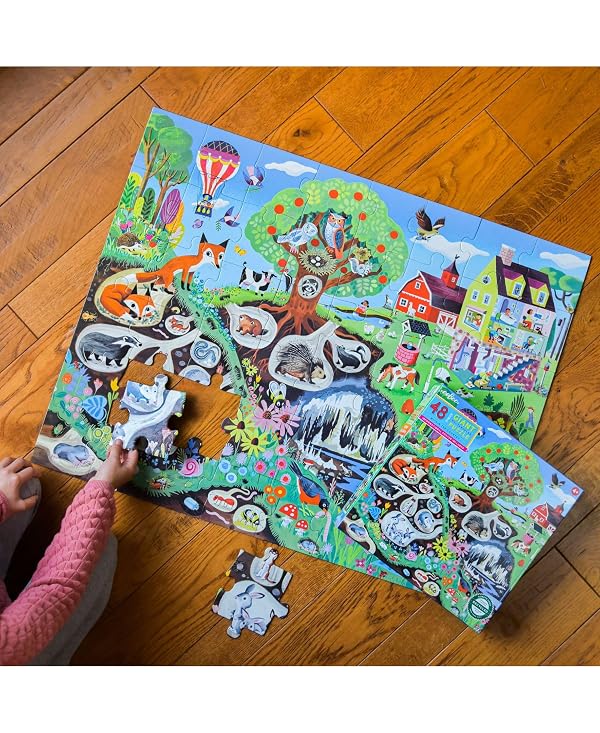 eeBoo 48 Piece Giant Floor Puzzle - Within The Country Children's Puzzle Countryside, Large Pieces for Small Hands to Develop Motor Skills by eeBoo - Image 5