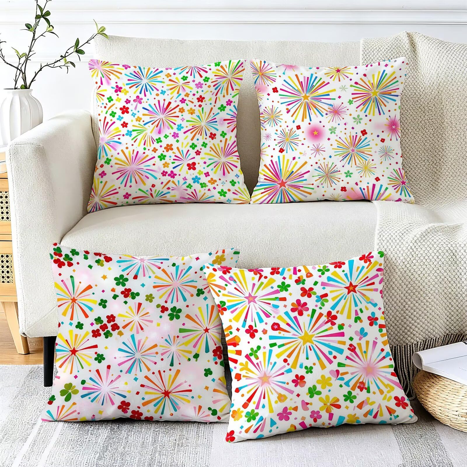 Coussin Exterieur Impermeable Coloré, Taie Oreiller 45x45, Cod-421