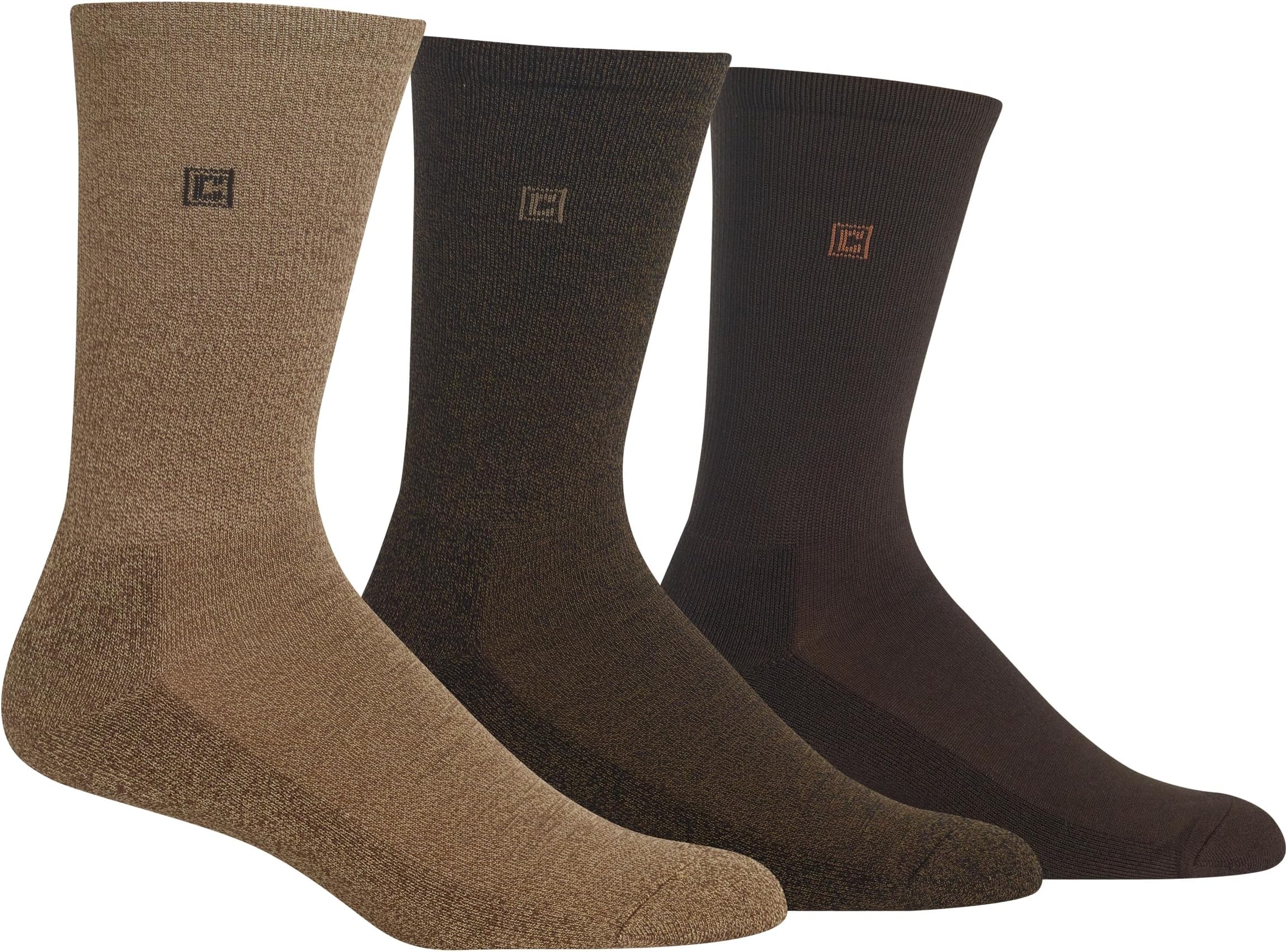 Chapsmens Assorted Solid Dress Crew Socks (3 Pack) Dress Sock (pack of 3)