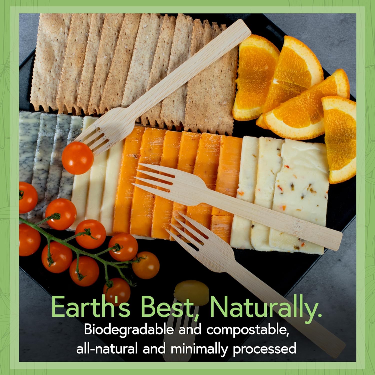 100% Bamboo Forks Set - Eco Friendly Disposable Cutlery (500 Compostable Forks) | Disposable or Reusable Bamboo Utensils | Compostable FSC Certified Silverware for Weddings, Camping, Parties
