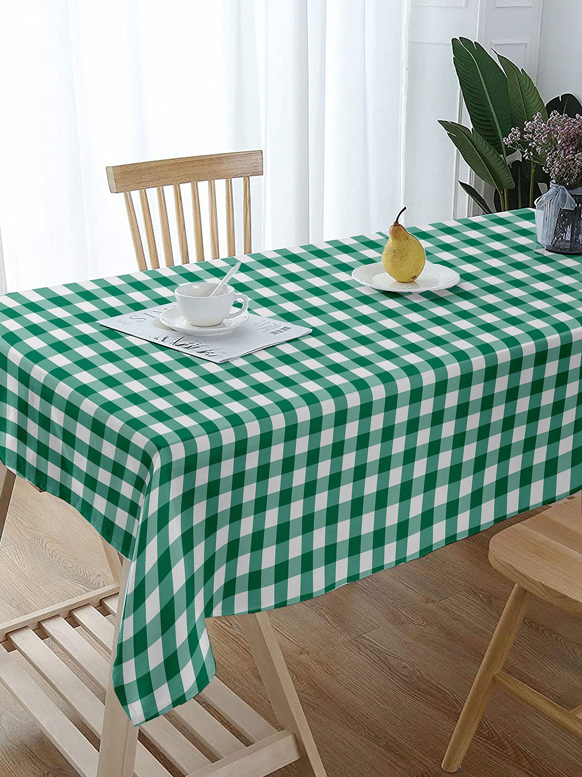 Buy Buffalo Checks Parrot Green Plaid Dining Table Cover ...