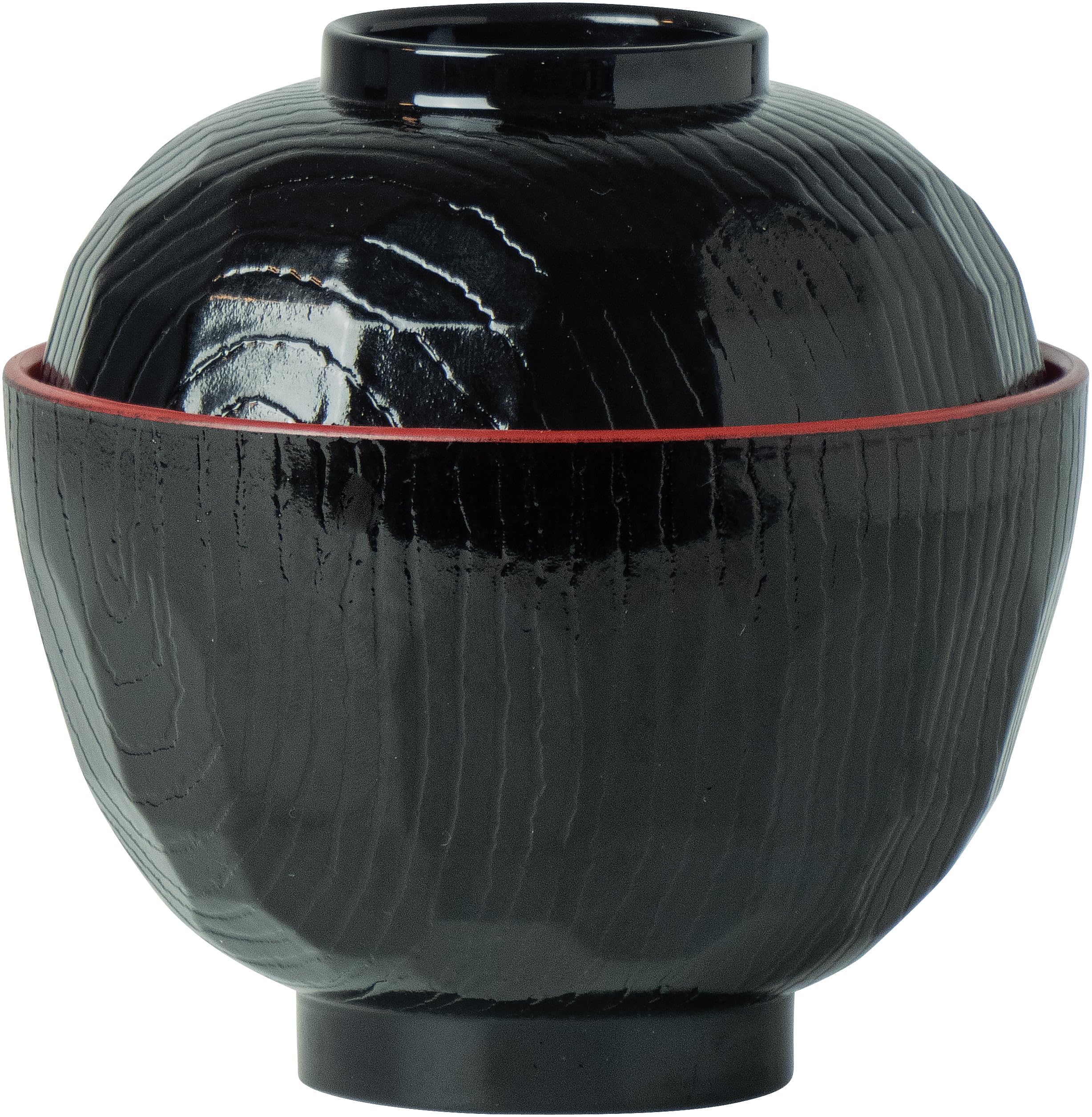 JADE TEMPLE Miso - Ciotole da zuppa in ABS, capacità: 330 ml, 12 pezzi, colore: Nero