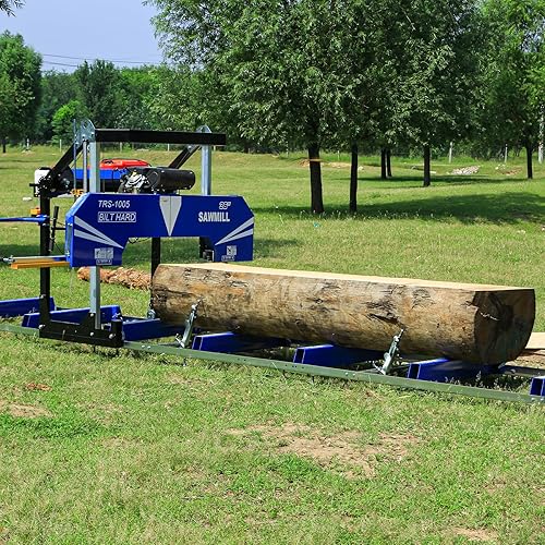 Vista 8 de BILT HARD Aserradero portátil máx. de 36 pulgadas, motor de gas de 25HP 760cc con arranque eléctrico, ancho de tablero de 36 pulgadas, longitud