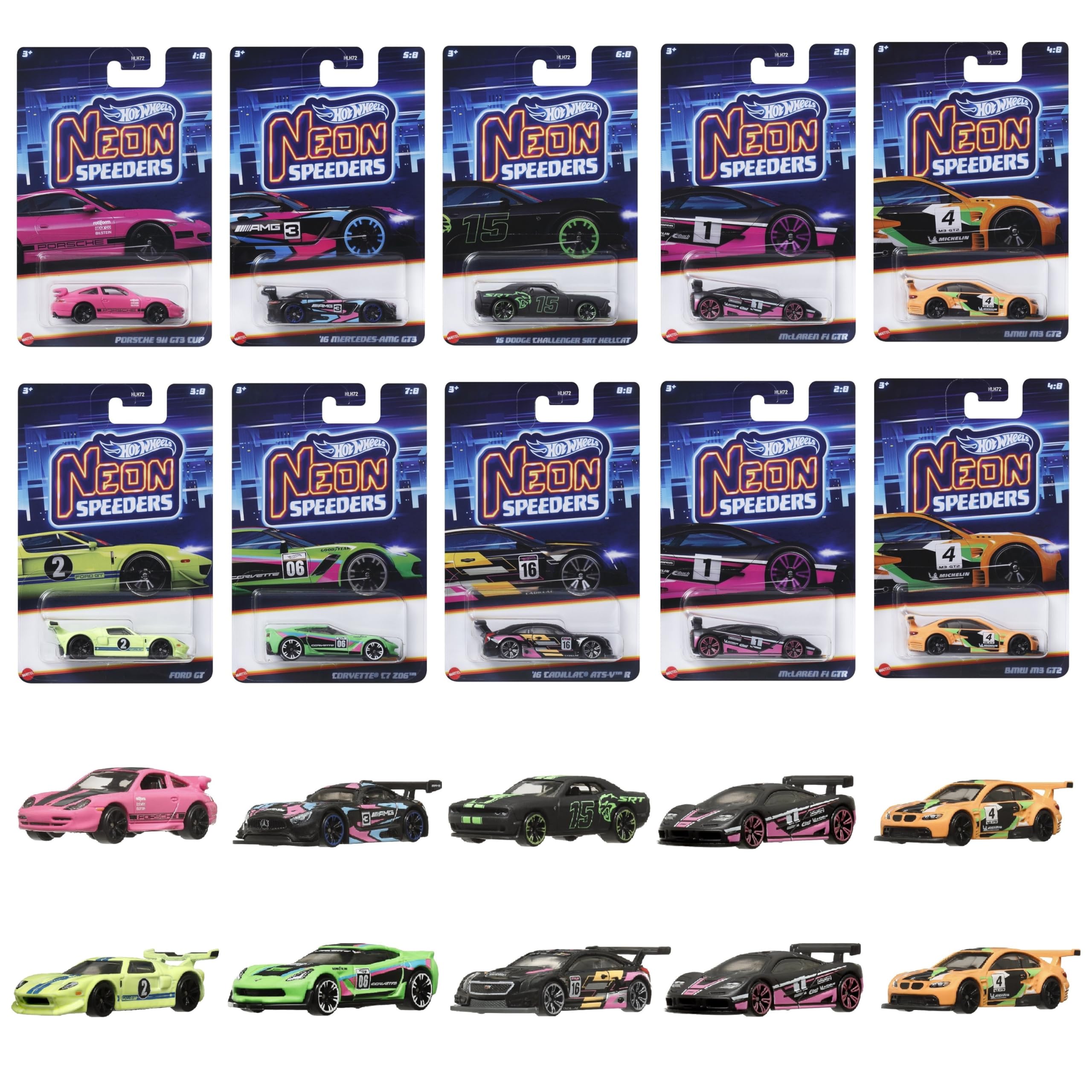 Amazon | ホットウィール(Hot Wheels) ネオン・スピーダーズ アソート 