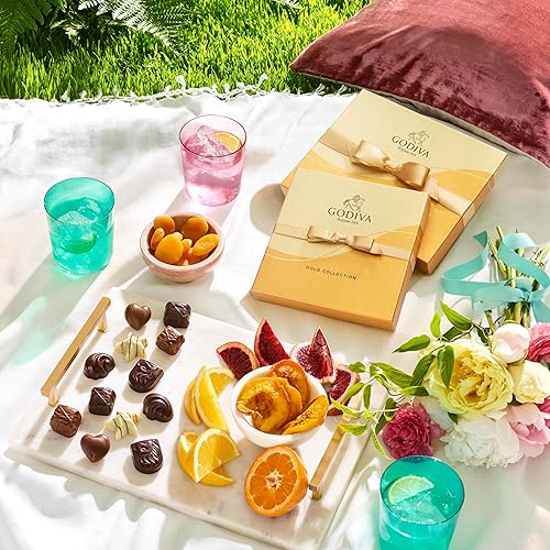 Miniatura 6 de Godiva Chocolatier Caja de regalo de chocolate para cumpleaños, graduación, agradecimiento, día del padre, cinta dorada, surtido de dulces gourmet
