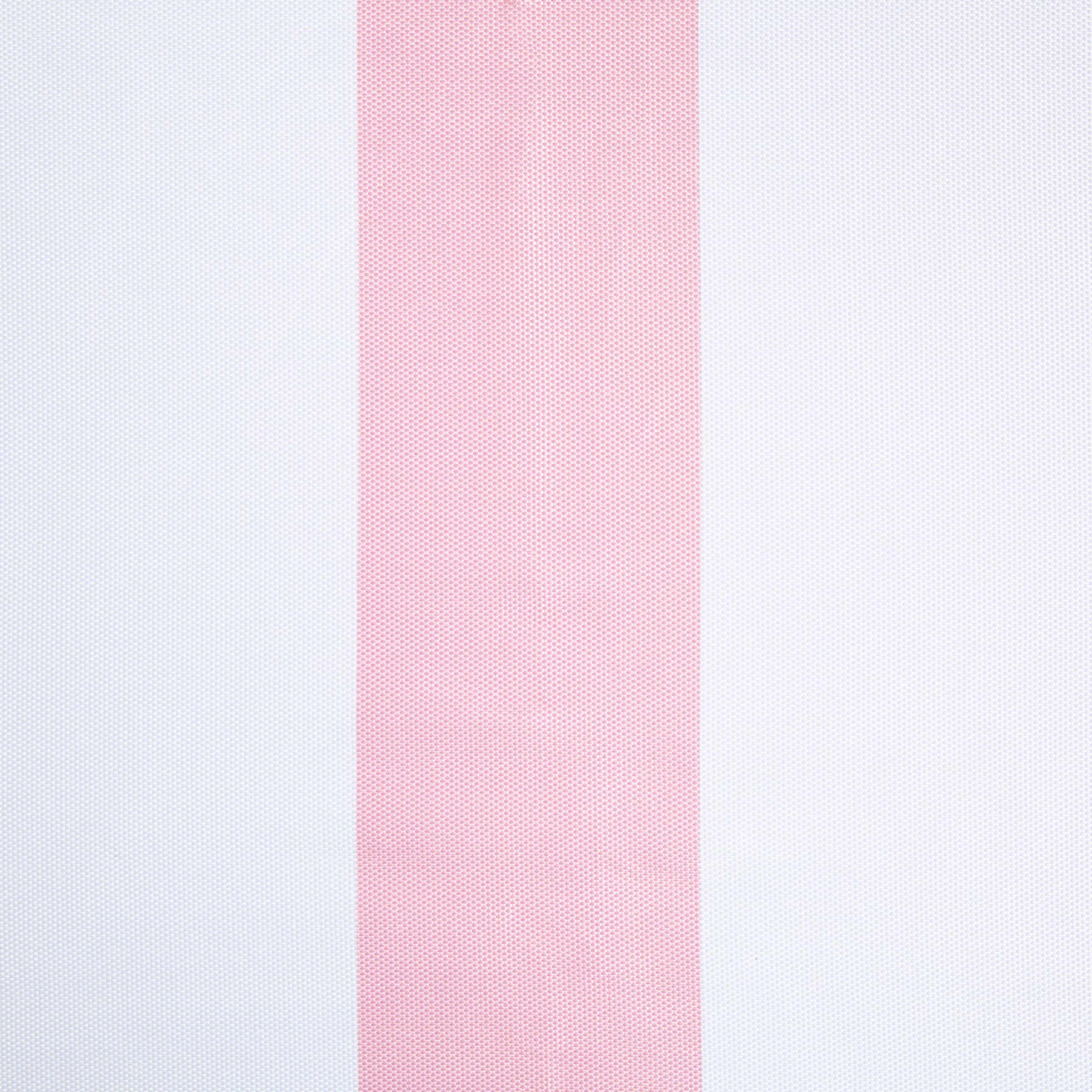 Beliani Parasol de Jardin Rétro ⌀ 150 cm Mât en Bois et Tissu Rose et Blanc Mondello