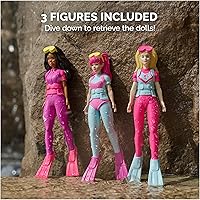 Vista 3 de SwimWays Barbie Personajes de Buceo Paquete de 3, Accesorios de Piscina y Juguetes de Piscina para Niños, Suministros para Fiestas en la Piscina