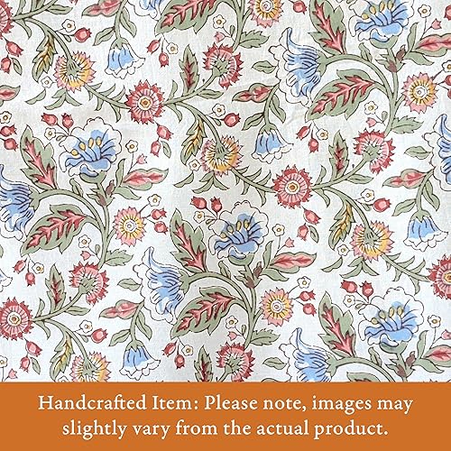 Miniatura 9 de Saffron Marigold Cortina de cenefa impresa a mano con ribete de cuentas a mano, principal de verano indio naranja, perfecta para cocina, dormitorio,