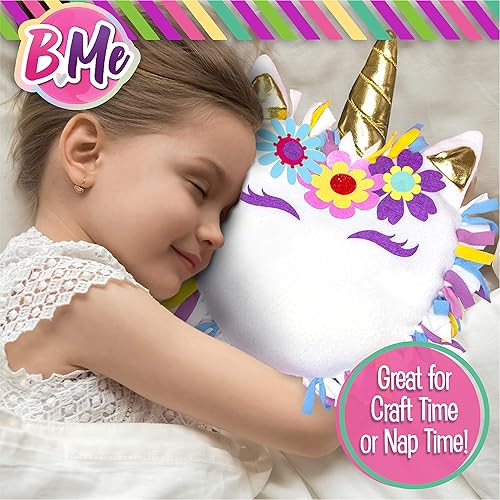 Miniatura 4 de Kit de almohada de unicornio para niñas, almohada de unicornio sin coser, haz tu propio juego de almohada para niños, regalo de unicornio para artes
