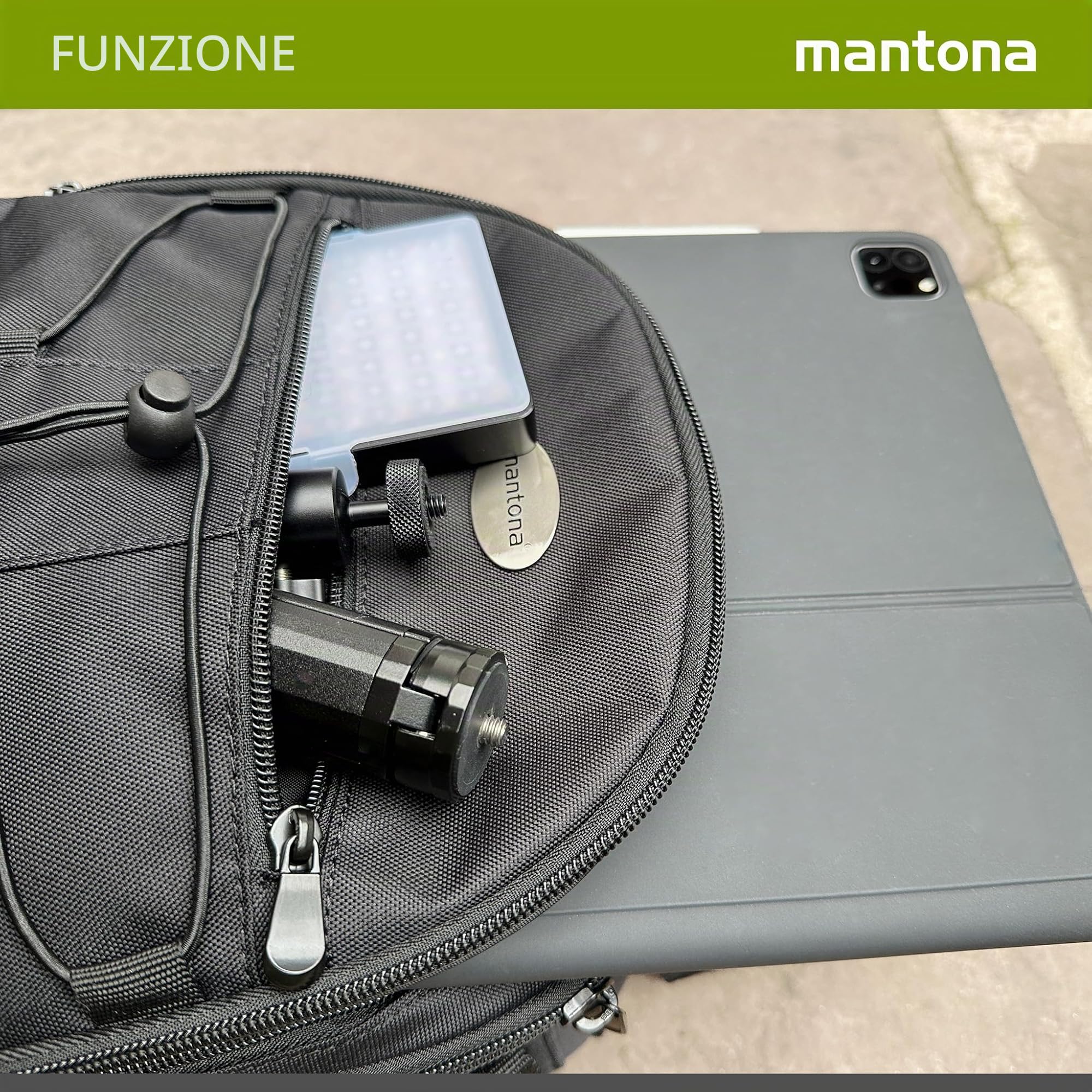 Mantona Azurit - Zaino per fotocamera