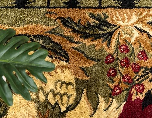 Miniatura 5 de Unique Loom Barnyard Collection - Alfombra de área de granja (6 pies 1 pulgada x 9 pies, rectangular, cremanegro)