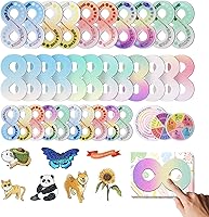 Vista 1 de 42 Pierces - Calcomanías calmadas para la ansiedad, sensoriales, antiestrés, táctiles, texturizadas, combinadas con ejercicios de respiración, tiras