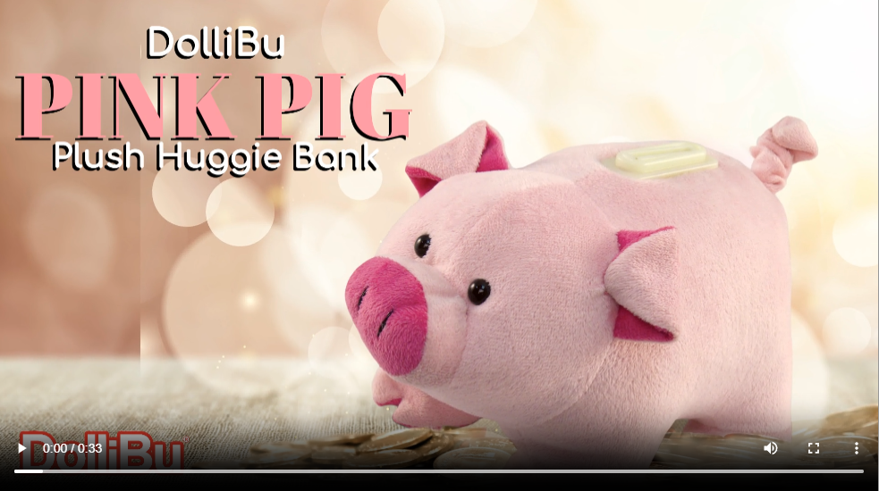 Amazon.com: DolliBu Pink Pig Plush Bank - Super Soft Barn Animal