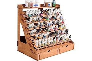 Model Paint Organizer for 105 Paint Bottles and 14 Brushes