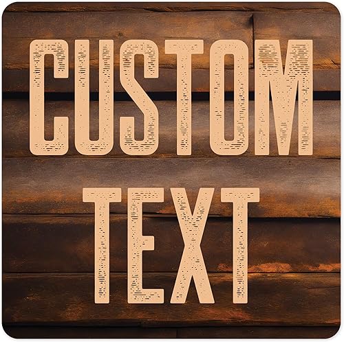 Miniatura 254 de Letrero Personalizado, Letrero de Calle Personalizado, 11 Colores de Fuente, 13 Estilos de Fuente, 4 Opciones de Agujeros, 22 Tamaños, 6x24 Madera
