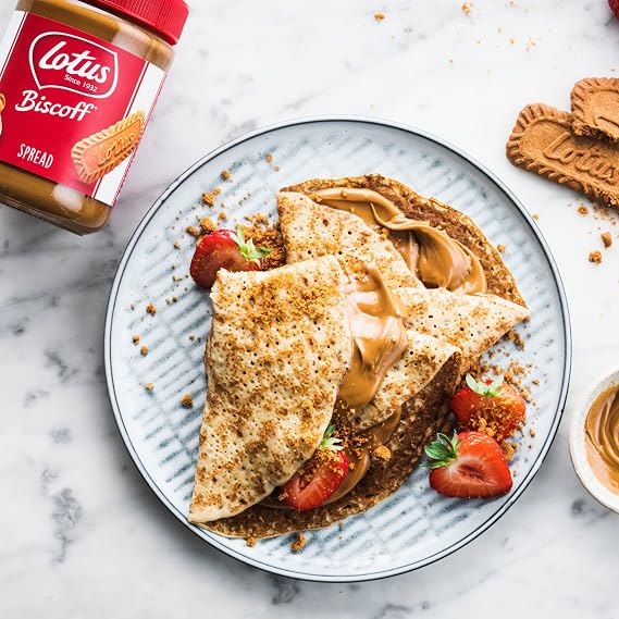 Biscoff Sweet Spread Crunchy - Caramelised Biscuit Spread - Speculoos Flavour - Vegan Friendly (380g x 6)