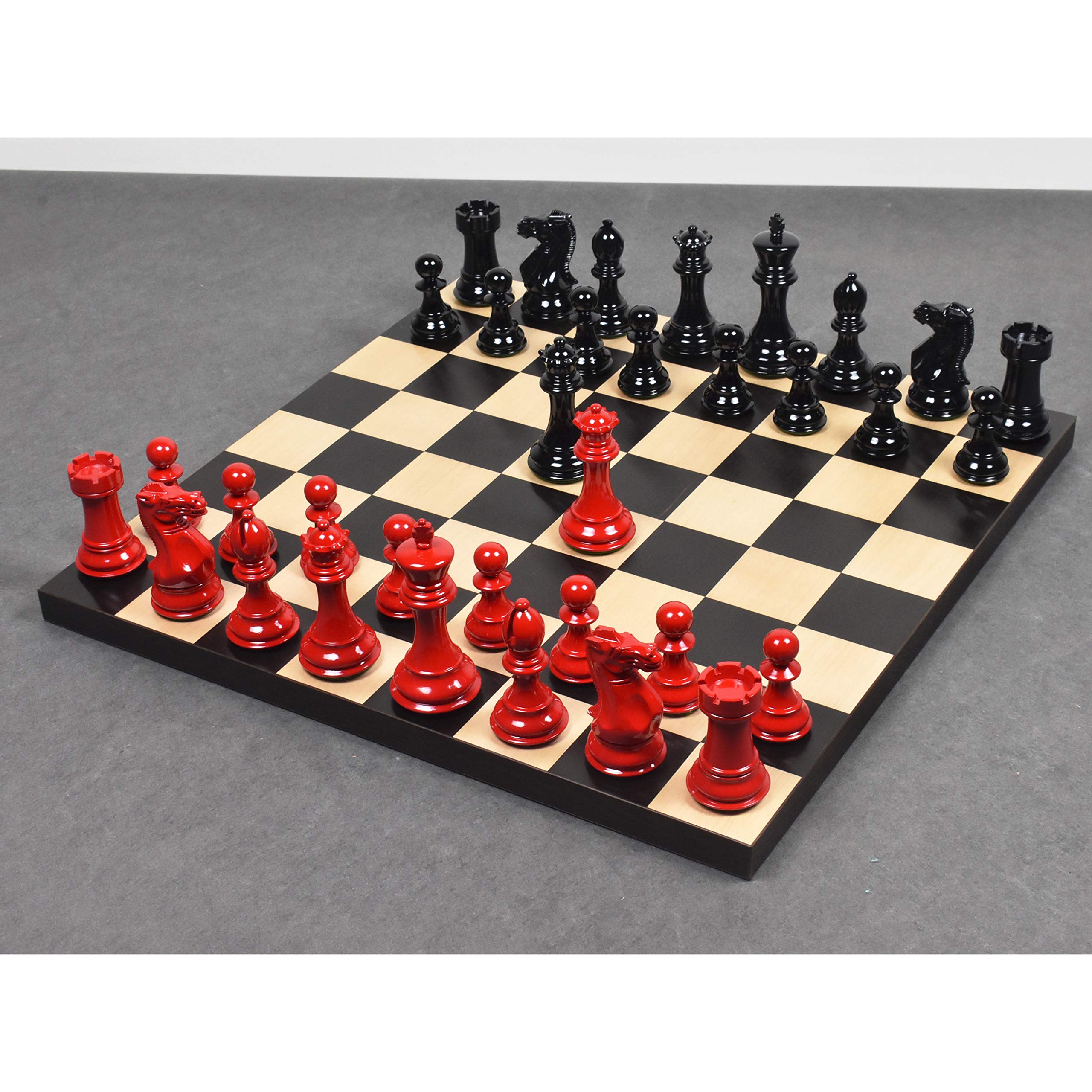 Amazon | RoyalChessMall-4.1インチ Pro Staunton 重みのあるレッド 