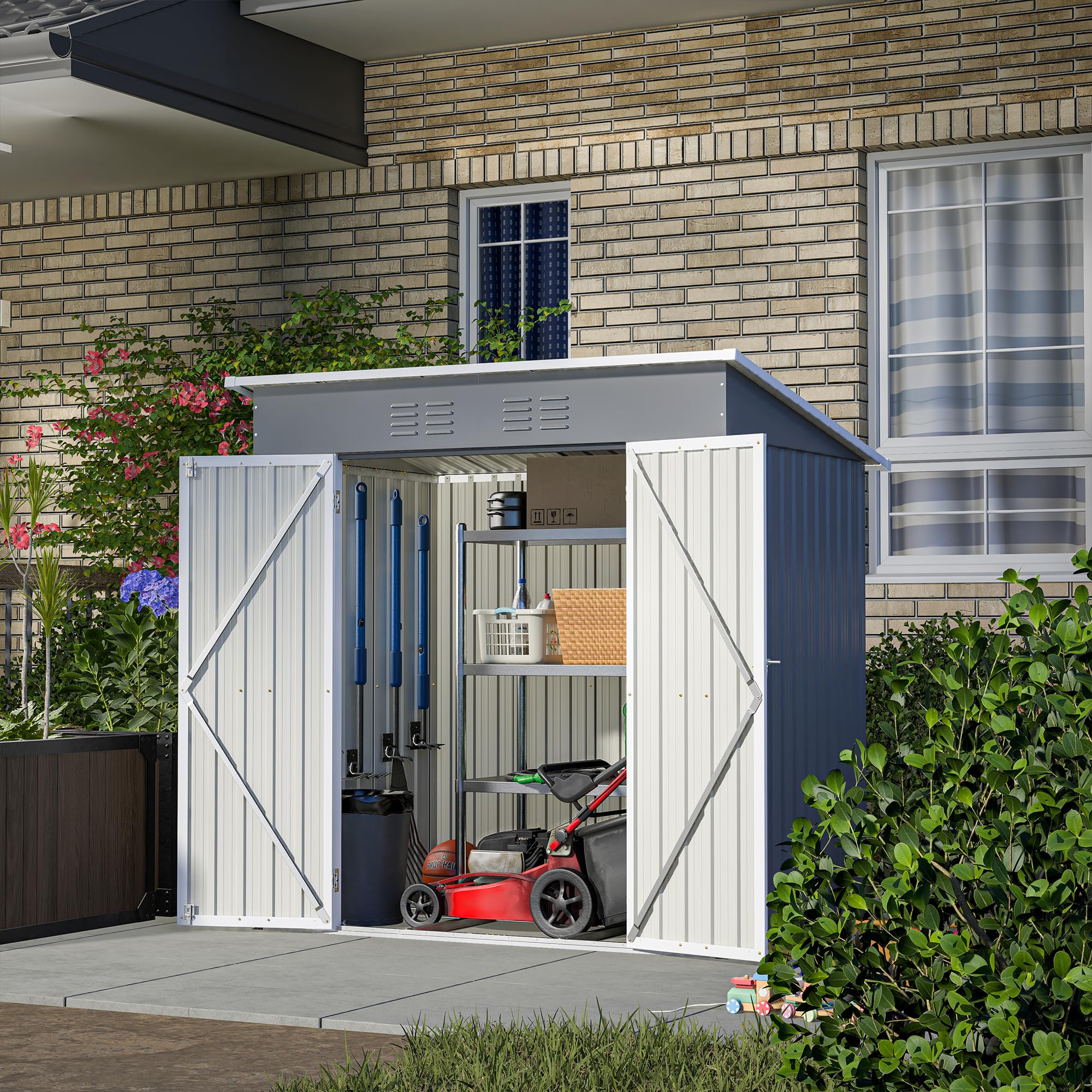 Amazon.com : Ball & Cast 6x4FT Storage Shed with Lockable Door