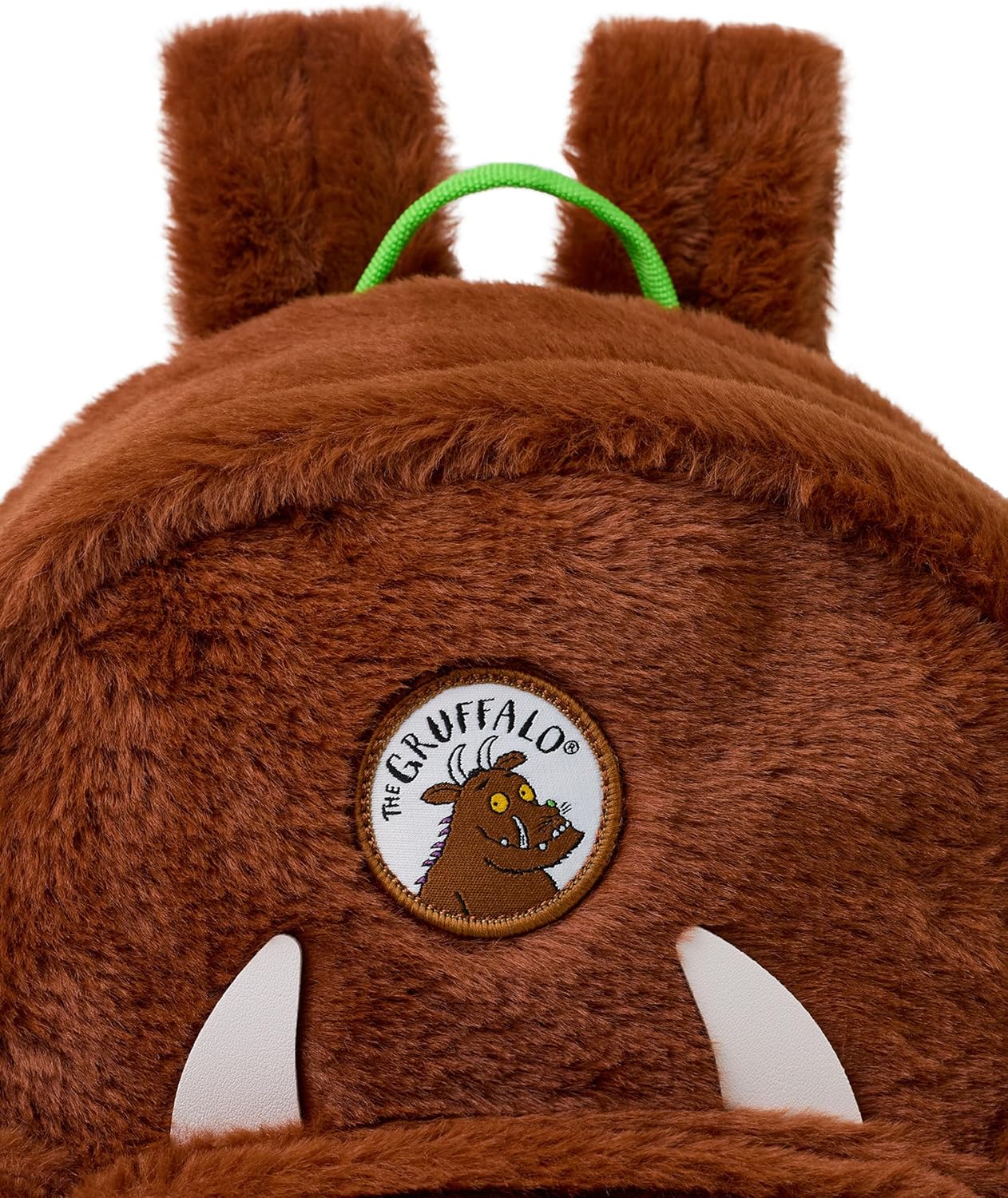 The Gruffalo Kids Mini Furry Backpack | Girls & Boys Brown Fluffy Rucksack with Adjustable Straps | Children’s Novelty Face Bag with 3D Ears and Horns | Story Book Series Merchandise Gift