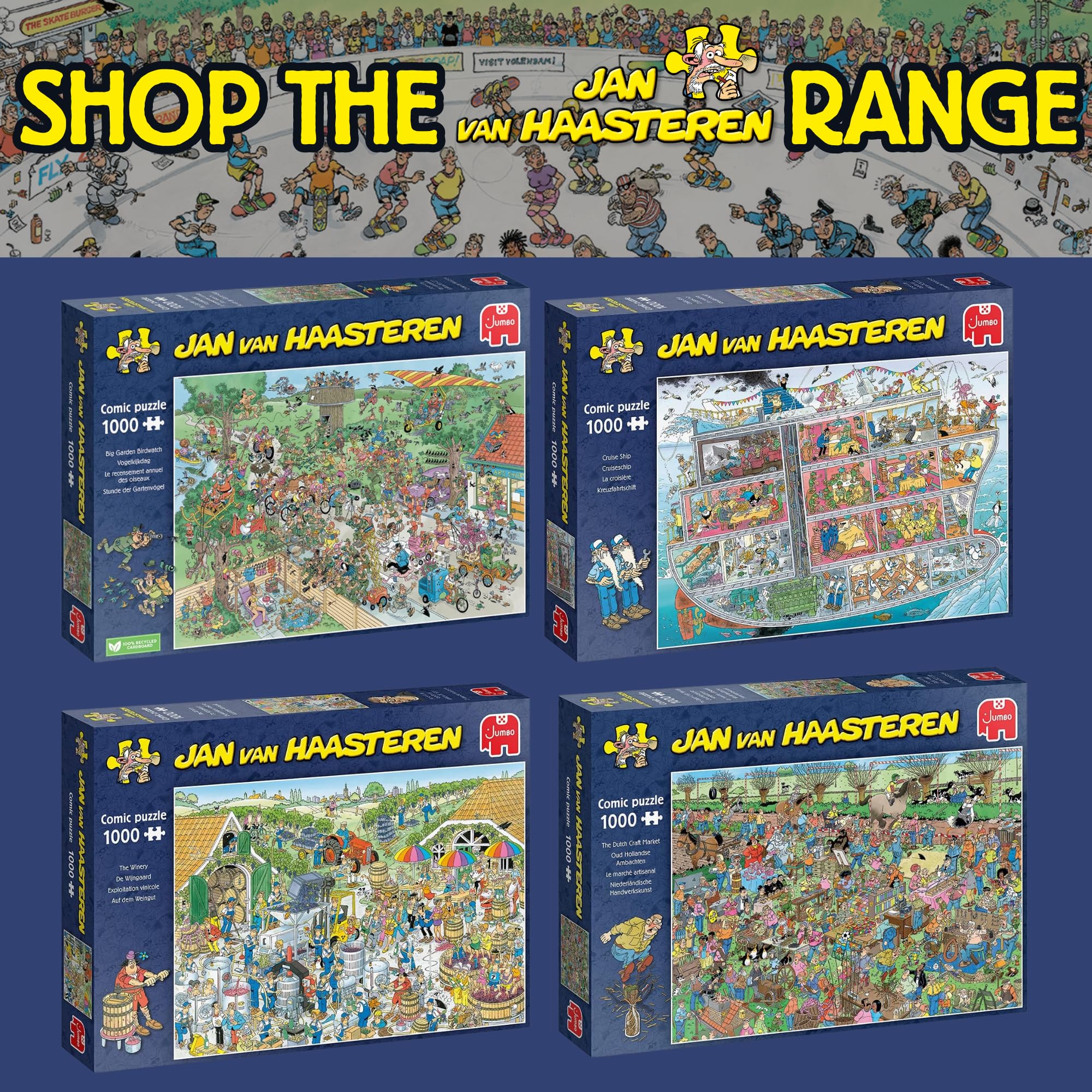 Amazon.com: JvH Skateboarding in De Bowl Puzzle 1000 Pieces : Toys