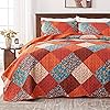 Amazon.com: Vintage Autumn Quilt Bedroom Decor - Autumn Leaf Patchwork ...